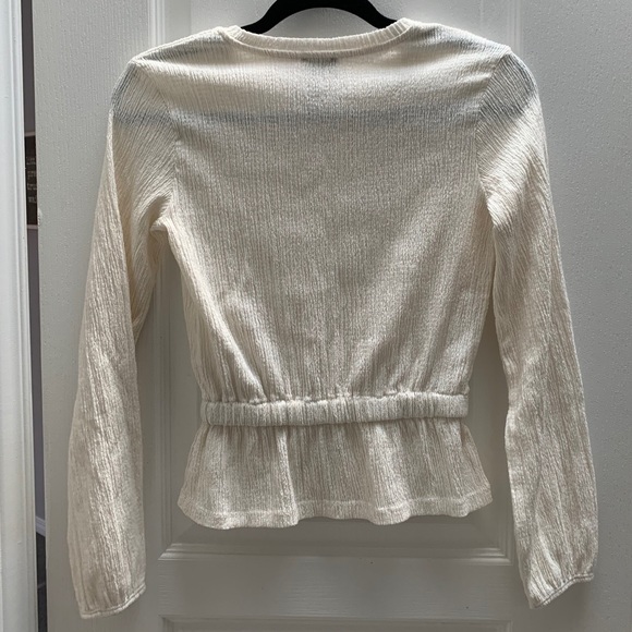 *2 for 15* Dynamite Sheer Crew Neck Peplum Top - Picture 2 of 2